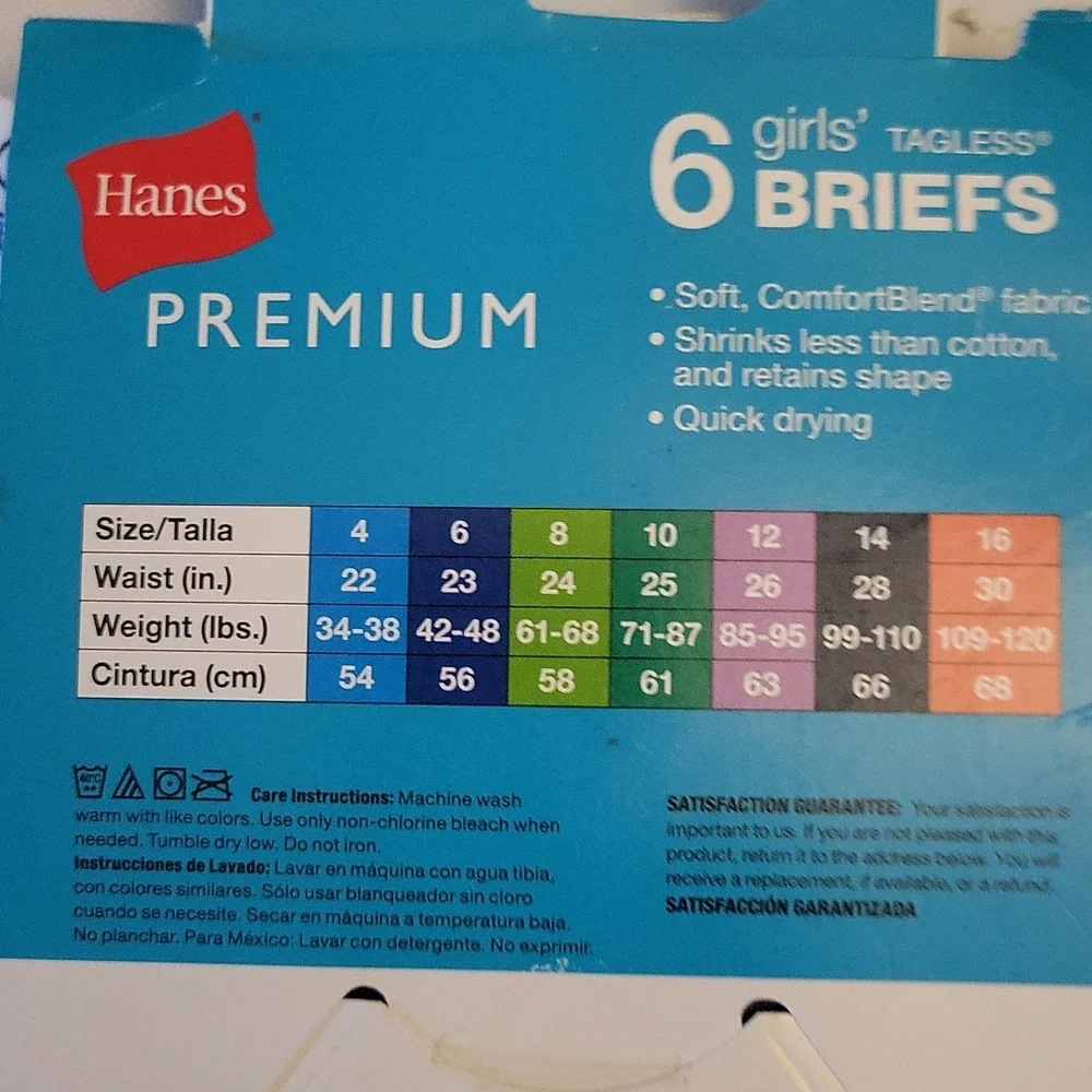 Hanes girls briefs